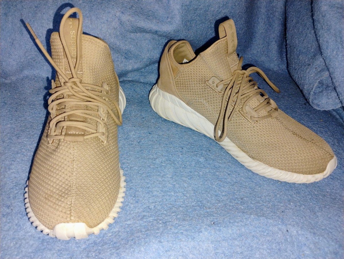 Adidas Original Tubular Doom Sock Primeknit Men’s Sneakers Khaki/White Size  11