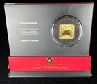 2006 $3 Square Sterling Silver Coin - The Beaver  B2006