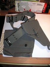Cinturone canapa grigio-verde Polizia anni '80 completo TG 2^ nuovo