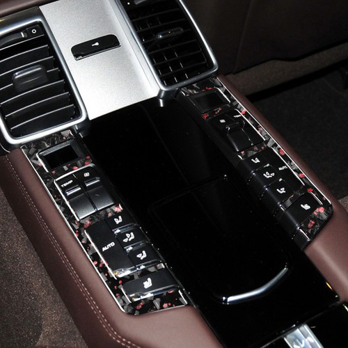 OE Carbon Fiber Rear Center Console Panel Trim for Porsche Panamera 2010-16 - Photo 6 sur 32