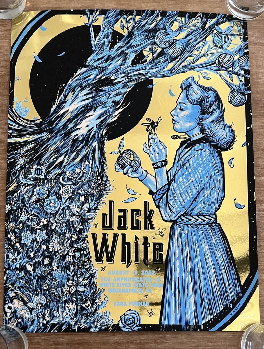 Jack White Indianapolis IN Poster 8/17/22 GOLD Variant 20/50 MINT