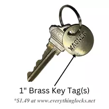 CUSTOM 1" Brass Key Tags (Limit 7 Characters)