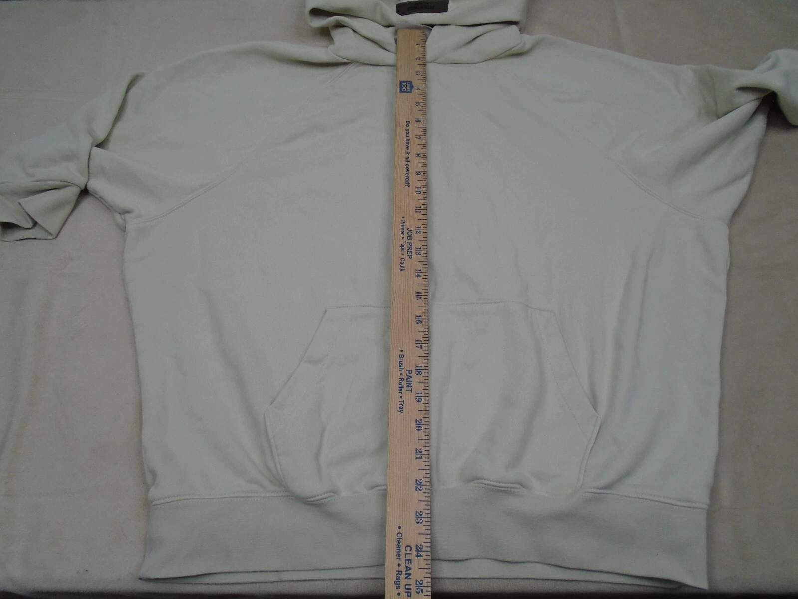 Felpa con cappuccio Fear Of God Essentials donna schiuma di mare manica 3 4 1977 piccola oversize