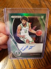 2020-21 Panini Prizm Draft Picks Basketball LJ FIGUEROA GREEN PRIZM AUTO ROOKIE 