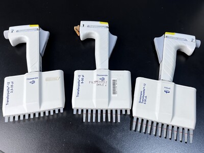 Brinkmann 50 ul and 25 ul 12 Channel Pipettes Lot of 3 Pipettes for Parts