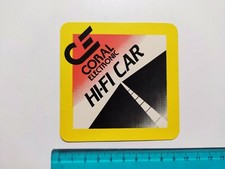 ADESIVO CORAL ELECTRONIC HI-FI CAR STICKER AUTOCOLLANT AUFKLEBER 80s ORIGINAL