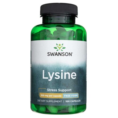 Swanson L-Lysine (L-Lysine) 500 mg, 100 capsules - Afbeelding 1 van 4