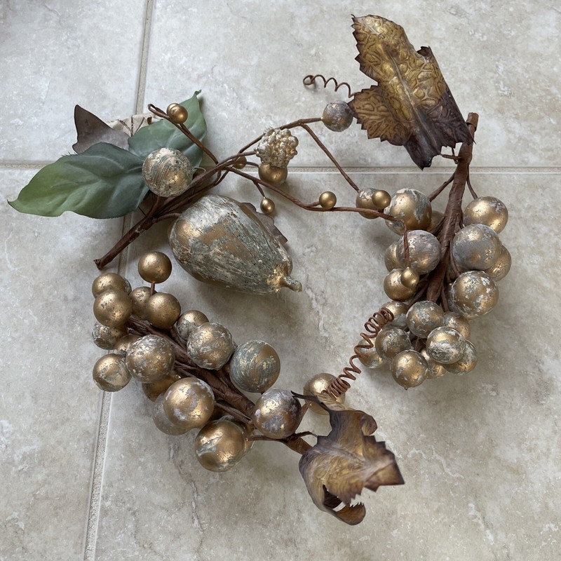 Antiqued Gold Finished Faux Fruit