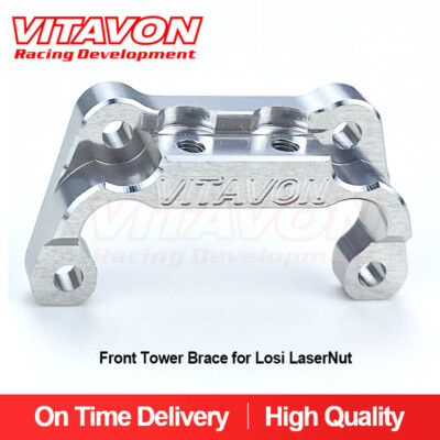 Vitavon Losi LaserNut CNC aluminum Front Tower Brace silver