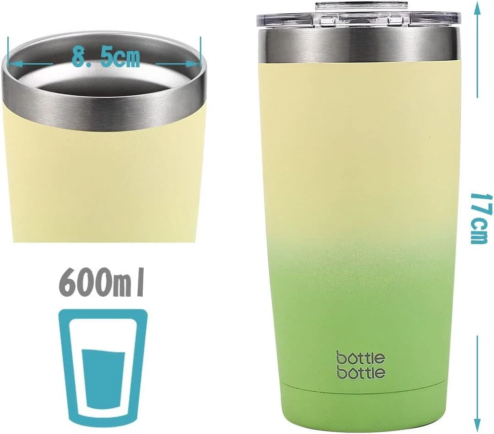 Tumbler 600ml Vacuum Insulated Lid Attached Stainless Steel Thermal Insulation P