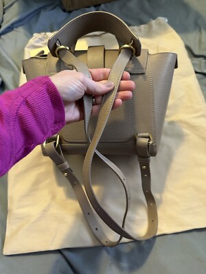 Senreve Mini Maestra Pebbled Leather Convertible Backpack 