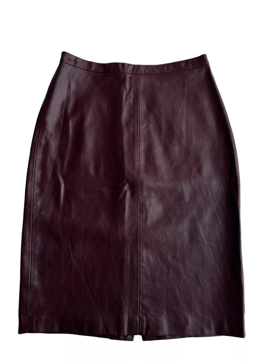 Burgundy top skirt mango