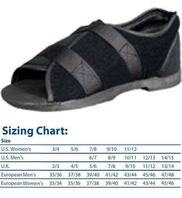 Darco Post Op Shoe Size Chart