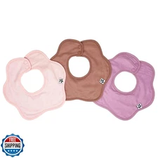 Tiny Twinkle Roundabout Drool Bibs 3 Pack - 360 Rotating Waterproof and Absor