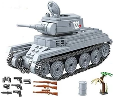 BT-7 Russian Army Tank Building Block Set | General Jim's Toys & Bricks | GJ-GJB