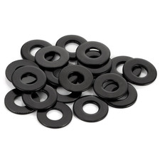 100 PCS 10 Black Flat Washer, 1/2" Outer Diameter, 304 Stainless Steel Metal Wa