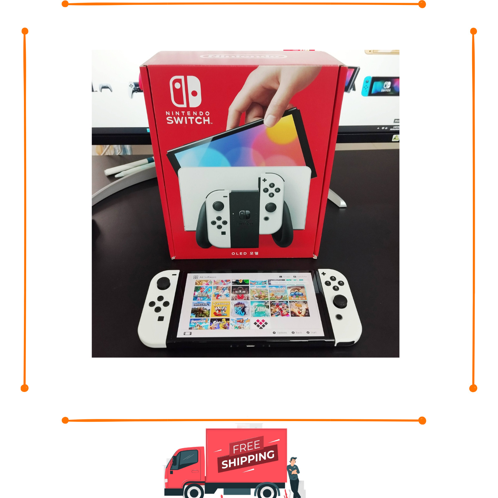 Nintendo Switch OLED Model HEG-001 Handheld Console - 64GB - White