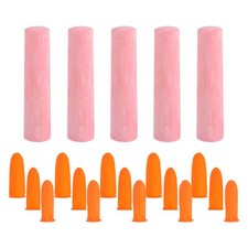 5 Pcs Sidewalk Chalk Bulk, 4 Inch Big Chalk with Anti-Slip Finger Cots, Red