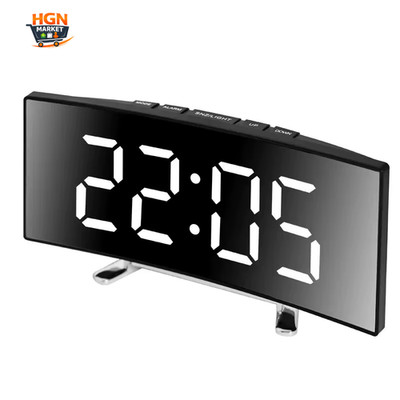 Creative Curved Elektronische Uhr, LED Großbild Plug-In Batterie Dual-Purpose 