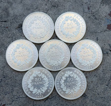 50 Francs 1974/1975/1976/1977/1978/1979/1980 colection 7 Coin France
