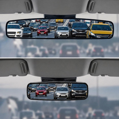 Super Wide 17 Inch Panoramic Rear View Car Mirror, Universal Automotive Interior