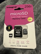 Integral 256GB Micro SD Card Super High Speed Memory Card SDXC Universal 100MB/S