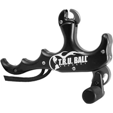 🏹 Tru Ball Stalk'R Thumb Release Black 4 Finger with Lanyard