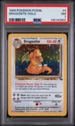 1999 POKEMON FOSSIL SET UNLIMITED #4 DRAGONITE HOLO - PSA 7
