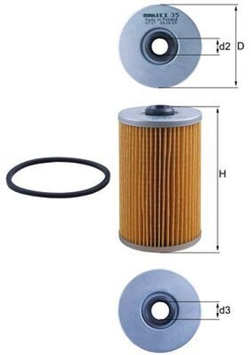 Fits FILTRY KNECHT / MAHLE KX 35 FUEL FILTER