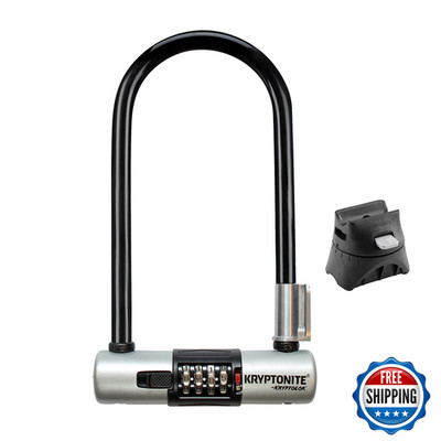 Kryptonite Kryptolok Combo Bike U-Lock Anti-Theft Security 12.7Mm Steel Shackle