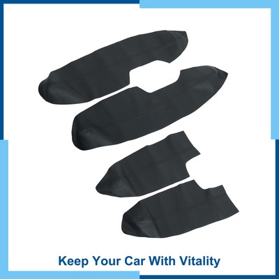 Pack (2) Front Rear Cover Armrest Cover Pad for Nissan X-Trail 2014-2018 Black