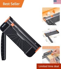 Versatile Black Paper Trimmer with Titanium Blade - Safe 12-Inch Cutting