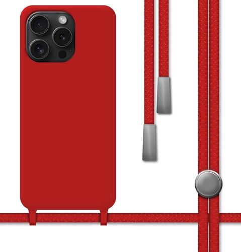 GOODVISH Cover Trasparente con Cordino per iPhone 14 Pro Max 6.7, Custodia con Regolabile Laccio Tracolla, [Antiurto] [AntiGraffio] [Antiscivolo] Case con Collana, Nero