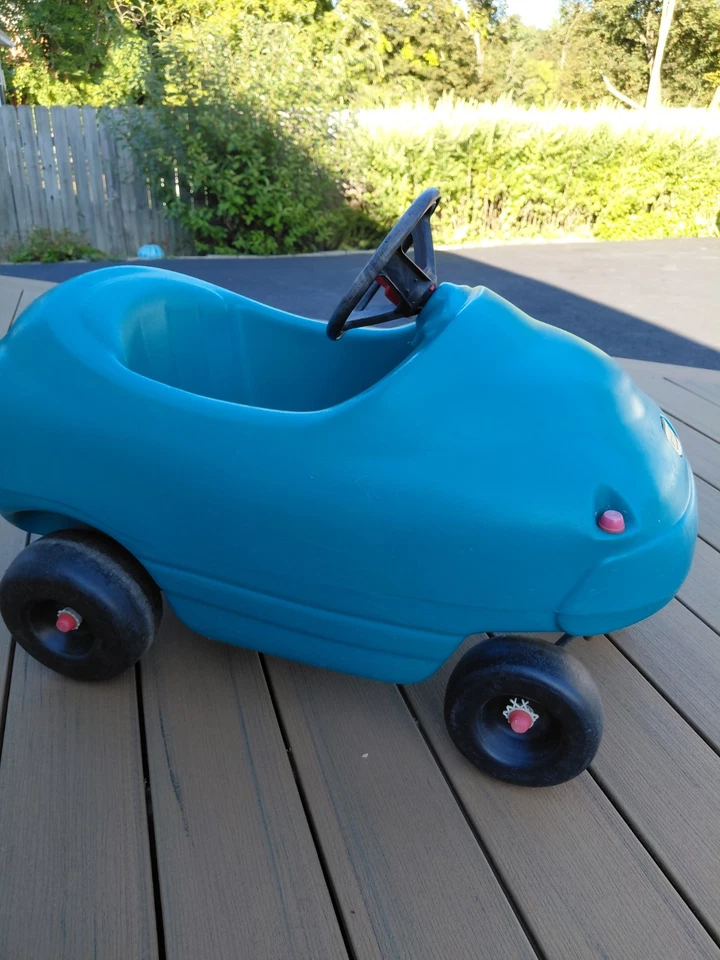 Coche cupé vintage Little Tikes Push & Ride 4625 verde azulado años 80-90 Foto 3 de 4