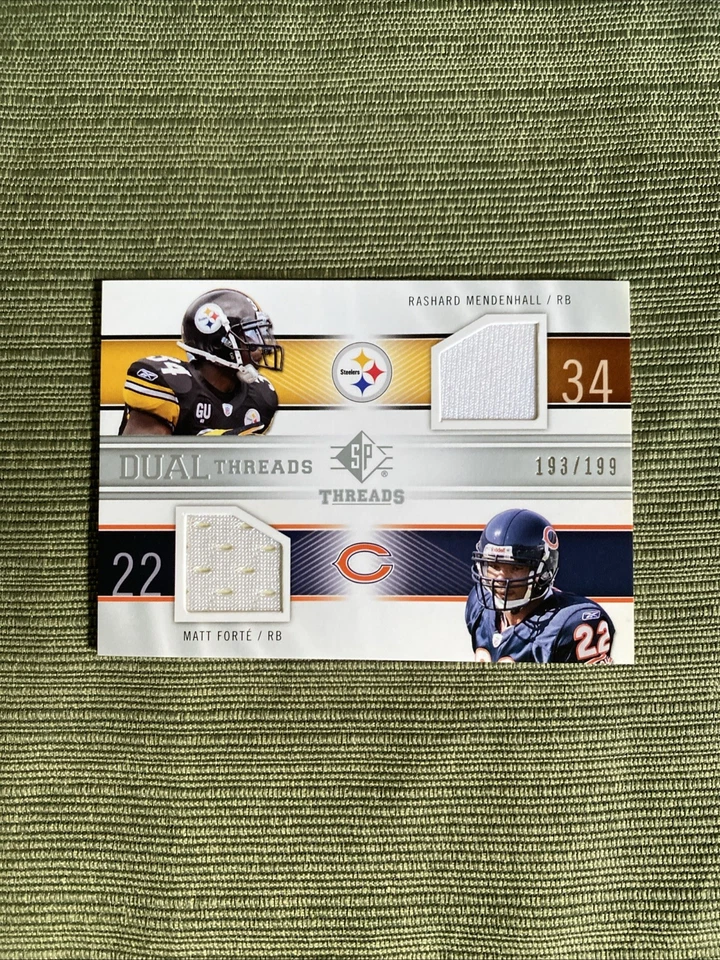 2009 SP Threads Dual Threads 193/199 Rashard Mendenhall Matt Forte Jersey T2-MF - Image 2 of 4