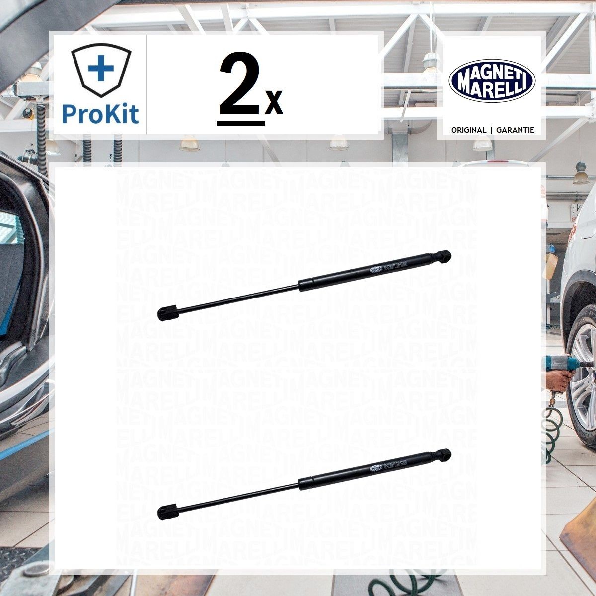 2x ORIGINAL® Magneti Marelli Gasfeder, Heckscheibe für Renault LAGUNA III