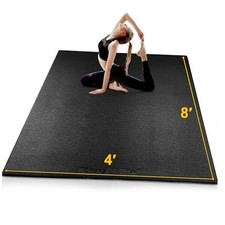 Large Exercise Mat 8'x4'x6mm/8mm, Extra Thick Workout Mats for Home Gym