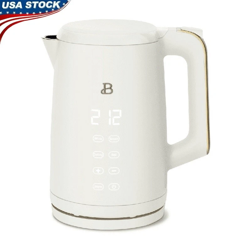 1500W Electric Kettle Touch Activated Adjustable Temp Auto Shut-Off Cordless New