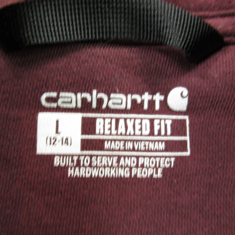 Chaqueta Carhartt Niñas 12-14 Grande Manga Larga Bolsillos Ligera Con Capucha Foto 3 de 4