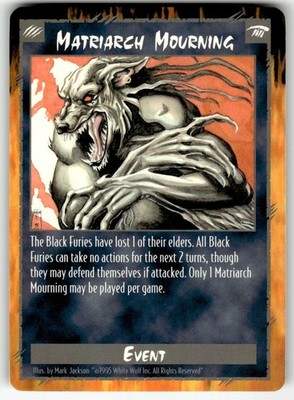 1995 Rage Apocalypse CCG Unlimited Card - R Matriarch Mourning