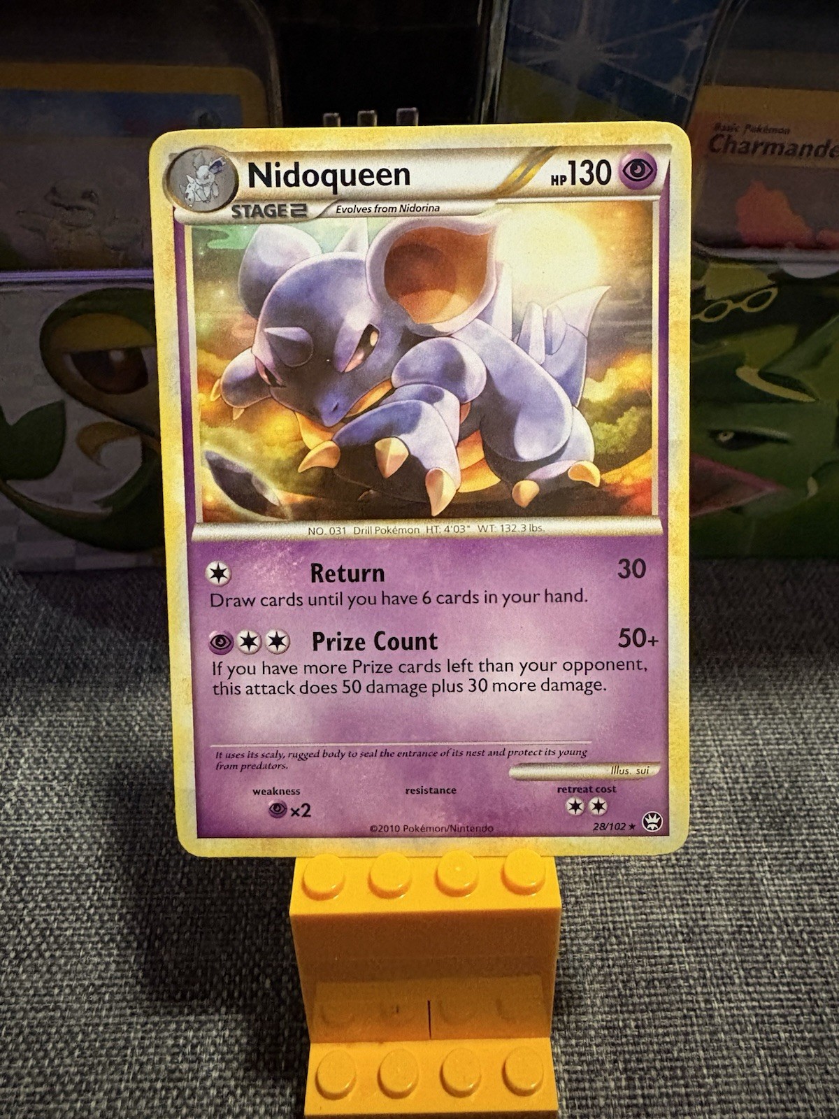 Pokemon Card Nidoqueen Non Holo HGSS Triumphant 28/102 2010 Lp/Mp