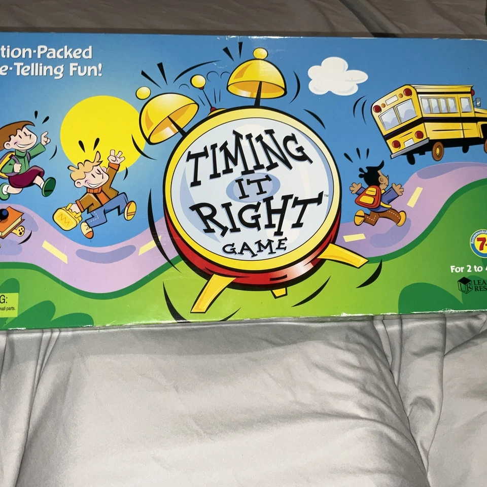 TIMING IT RIGHT Learning Resources Childrens Educational Board Game CompleteNice - Image 4 of 4