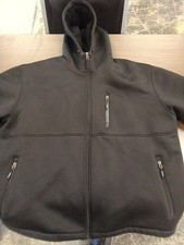 New Balance Men's XL Black Track Jacket Hoodie Zip Pockets Polyester 130893