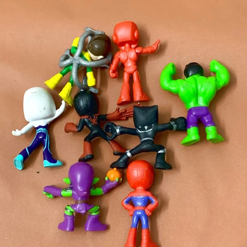 8PCS Marvel Spidey and his Amazing Friends Rhino Hulk Goblin Doc Ock Figures
