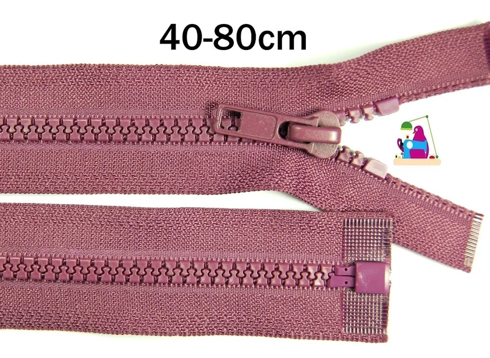 MARKENLOS Reißverschluss teilbar altrosa 40cm 45cm 50cm 55cm 60cm 65cm 70cm 75cm 80cm