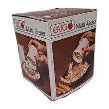 Vintage 70s 80s EVA Multi-Grater Hand Turn Plastic Original Box & Extra Blade