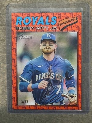 2026 Topps Heritage BOBBY WITT JR. # /77 COLOR OF THE YEAR Royals 160