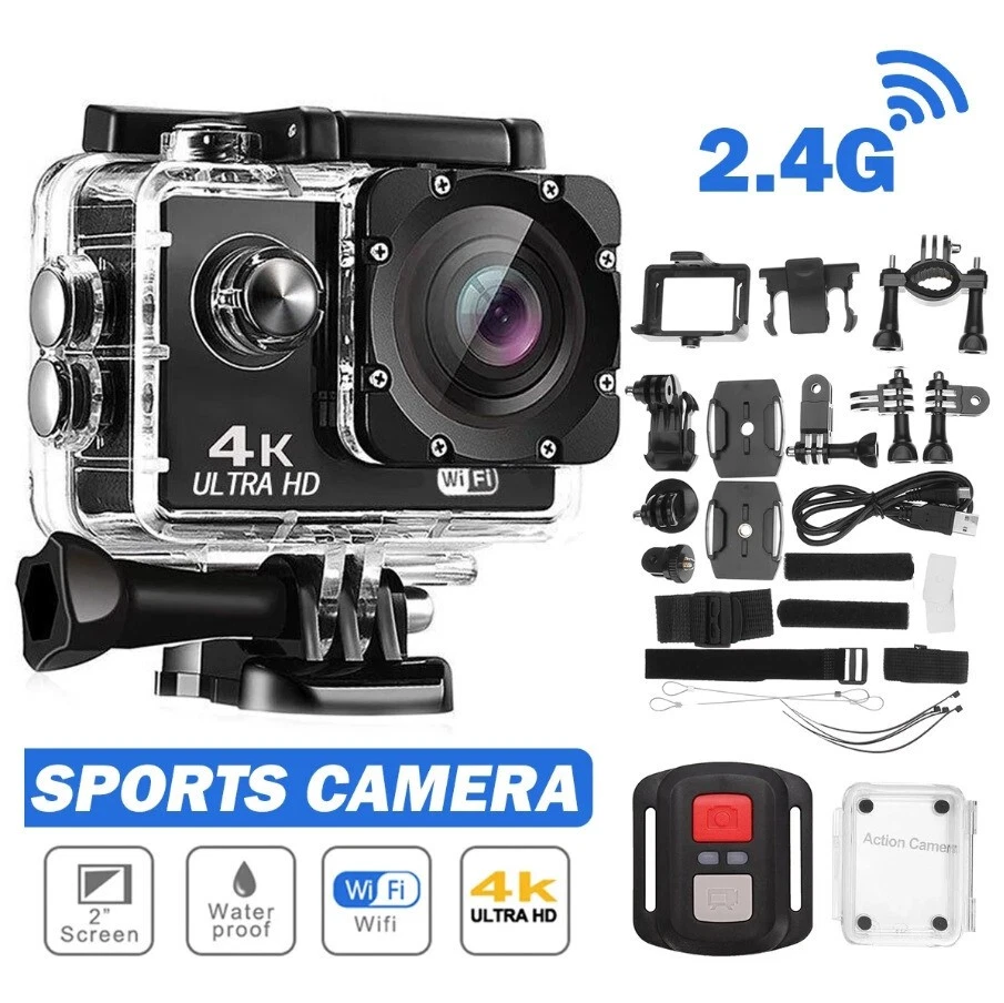 HD WiFi 4K 1080P Action Sport Waterproof Camera 16MP Recorder Camcorder DVR DV - Image 2 of 4