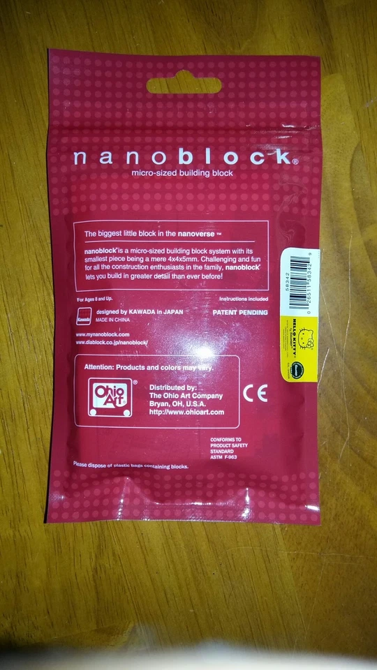 Nanoblock Hello Kitty Micro Sized Building Block Set 110+ PCS   - Image 2 of 2
