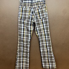 VTG 1972 Levi's 746 Plaid Flare Trousers 27x31 USA Talon 42 Zip